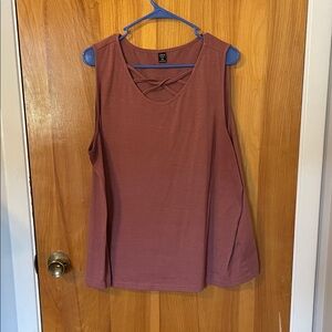 SHEIN Mauve Tank Top with Crisscross Detail